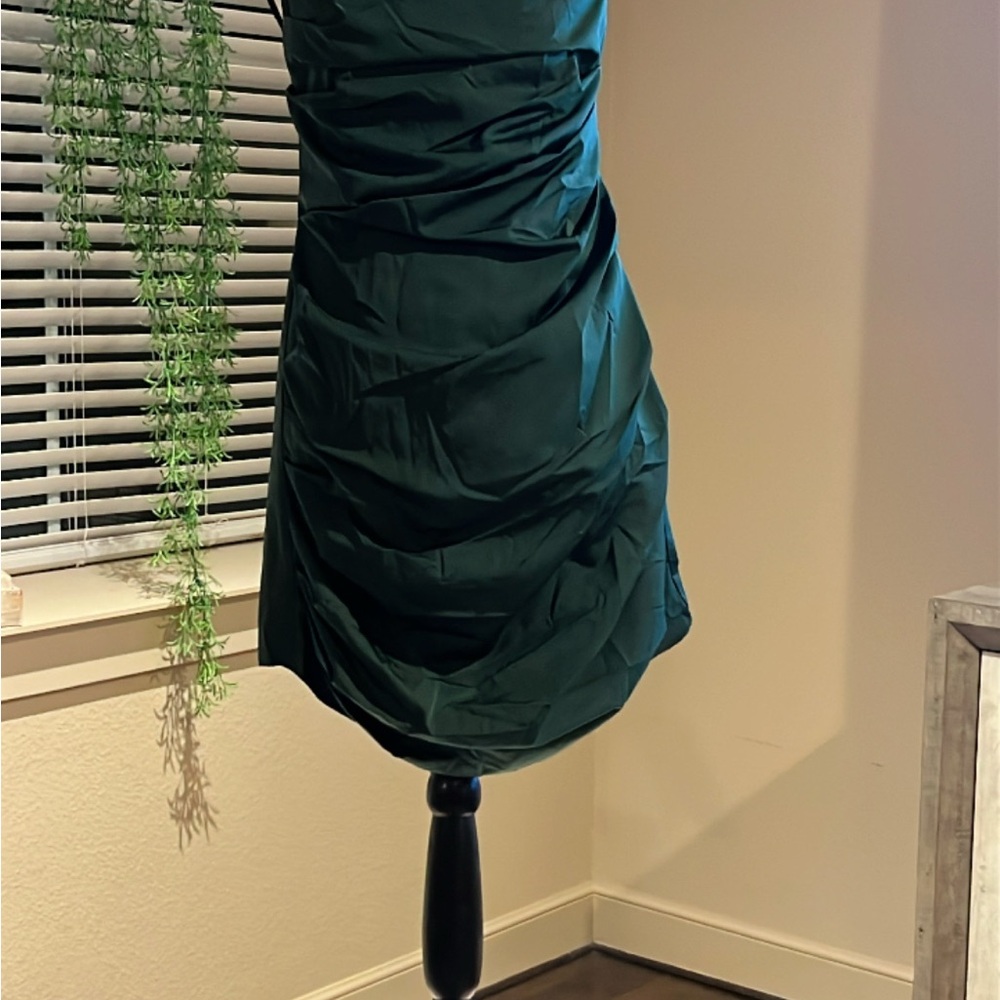 Amanda Uprichard Dark Green Mini Dress